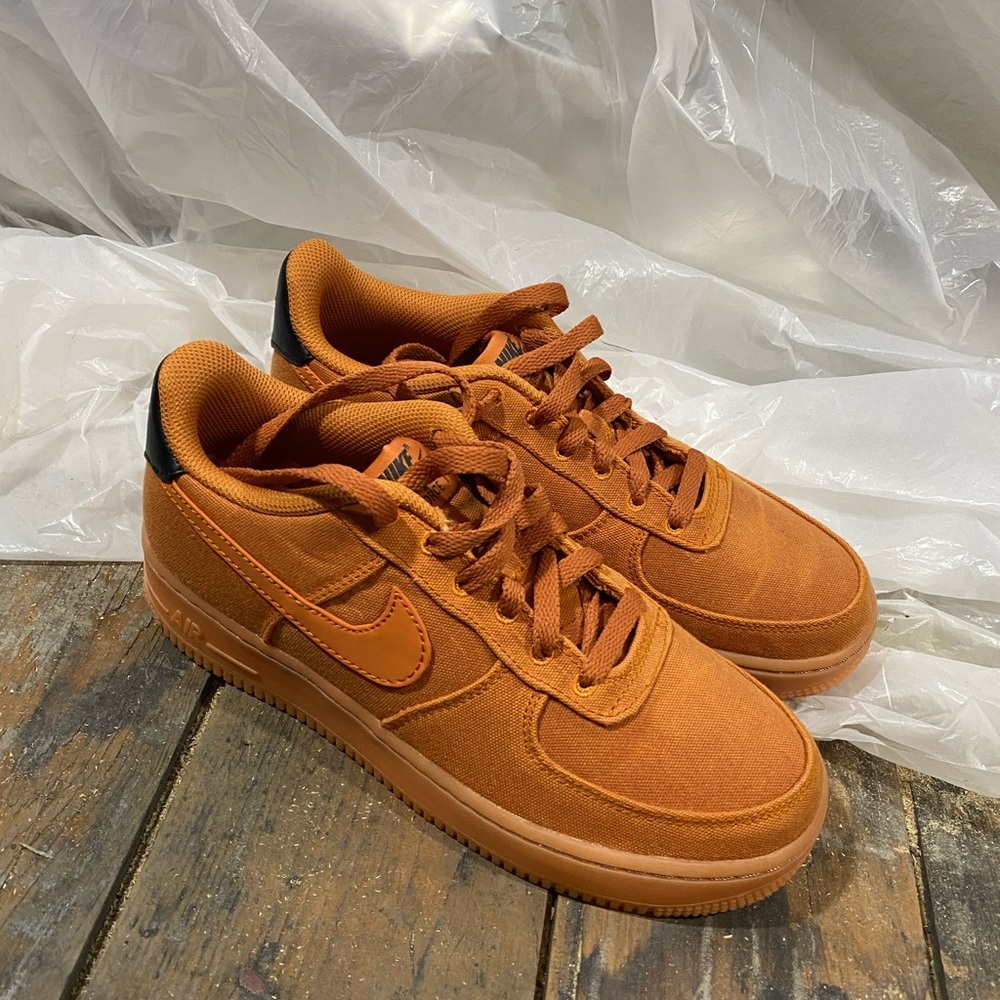 nike air force 1 orange sneakers